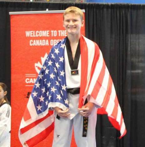 Conrad's Taekwondo Classes - Logan wins silver at Canada Open in September 2018